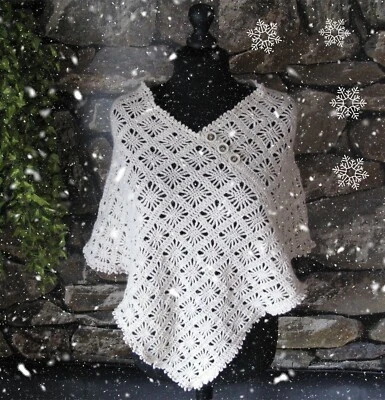 HANDWERKKUNST Häkelanleitung Poncho Ophelia in den Gr. 34-38 Gr. 40-44 Gr. 46-50