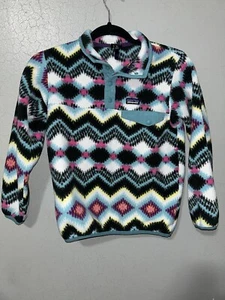 Patagonia Synchilla snap-T Fleece Pullover Girls Aztec Pattern Size M (10) - Picture 1 of 6