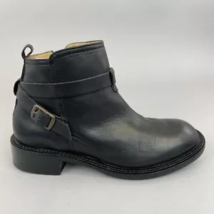 Botas góticas para motociclista H By Hudson de cuero negro con cremallera al tobillo talla 37 Reino Unido4 - Imagen 1 de 11