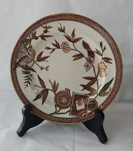 Antik England Wedgwood ästhetisches Uhrwerk 7"" Platte 1881 Vogel & Garten Farbe - Bild 1 von 8