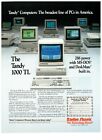 1989 Tandy 1000 TL PC Radio Shack MSDOS DeskMate Vintage Print Advertisement