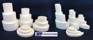 CAKE DUMMY OVAL TEAR STRAIGHT EDGE POLYSTYRENE VARIOUS SIZE, DEPTH SHAPE - Picture 1 of 7