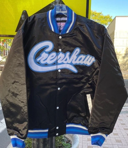 KOBE BRYANT CRENSHAW Jacket Los Angeles LAKERS 90's RETRO SATIN LICENSED NWT BIG Cover