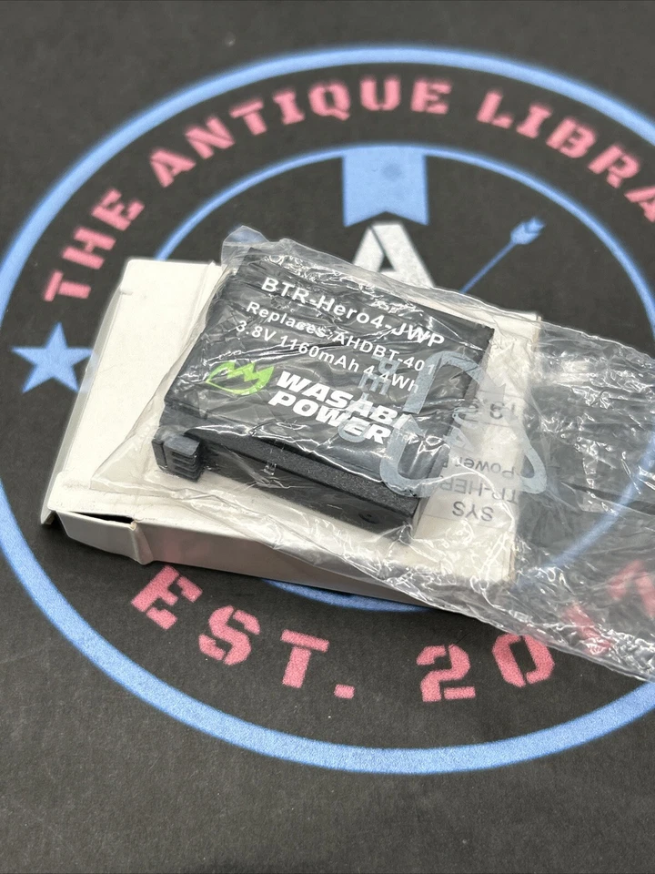 Wasabi Power. BTR-Hero4-JWP. 3.8v 1160mAH 4.4WH. Replaces AHDBT-401. Go-Pro - Image 1 of 1