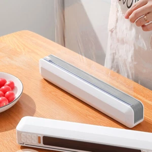 Magnetic Cling Film Wrap Dispenser Kitchen Tin Foil Baking Paper Cutter Holder - Picture 1 of 8