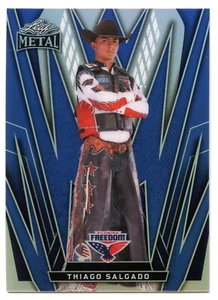 2024 Leaf Metal PBR Bull Riders Blue Prizm Card 59 - Thiago Salgado #51/75 - Bild 1 von 1
