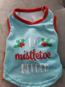 NUOVO No Mistletoe Need Christmas Pet Cane Cucciolo Pigiama Camicia (xS) così carino! - Foto 1 di 4