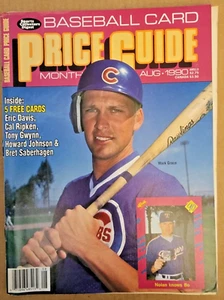 Tarjeta de béisbol SCD de agosto de 1990 Price Guide Mag - Mark Grace/Nolan Ryan con tarjetas - Imagen 1 de 6