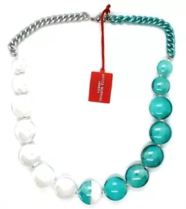 COLLANA ANTICA MURRINA, CO833A37, CATENA GROUMETTE, DISCHI, AZZURRO BIANCO - Foto 1 di 6