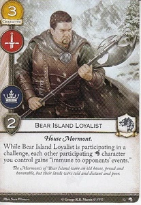3 x Bear Island Loyalist AGoT LCG 2.0 Game of Thrones Wolves of the North 12 - Picture 1 of 1
