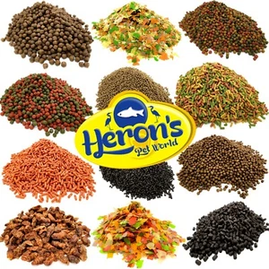 HERONS Pond Food KOI CARP STURGEON Pellets Flakes Sticks Treats PREMIUM FEED  - Picture 1 of 51