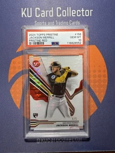 2024 Topps Pristine Red /5 PSA 10 | Jackson MERRILL RC Padres Rookie #156 - Bild 1 von 2