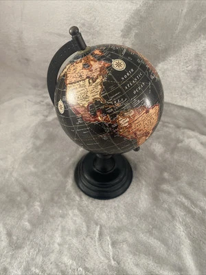 Cram's Universal Terrestrial Black Globe 10 1/2" No. 105  Metal Base Stand Prop - Image 1 of 4
