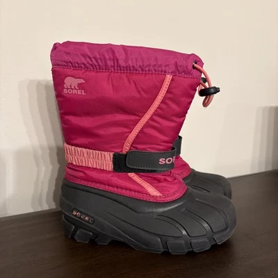 Sorel Jóvenes Niñas Talla 2 Ráfaga Impermeable Aislado Invierno Bota de Nieve Rubor Profundo Foto 1 de 4