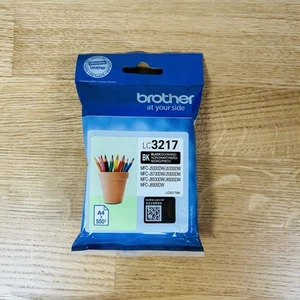 Original Brother LC-3217 BK Schwarz Tintenpatrone Pack Neu Versiegelt Ersatz - Bild 1 von 4