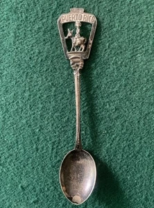 Vintage PUERTO RICO Sterling Silver Souvenir Spoon 4-1/2" - Picture 1 of 6
