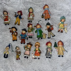 Vintage Bradford Old World Weihnachten Kinder MCM Ornamente Figuren Lot 16 - Bild 1 von 24