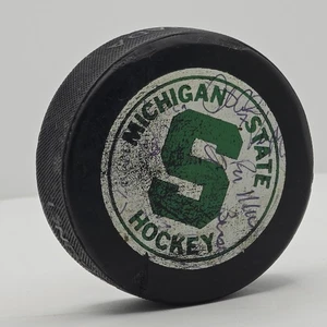 Michigan State Team Signed Hockey Puck Vintage Ron Mason Provenance In Details - Picture 1 of 11