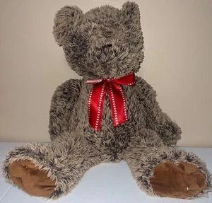 Build-A-Bear grauer Plüschbär mit rotem Herzband Stofftier - Bild 1 von 5