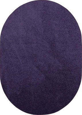 Pet Friendly Solid Color Area Rugs Purple - 3' x 5' Oval, Indoor, Stain Resis... - Image 1 of 4