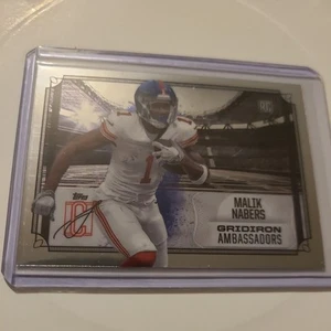 malik nabers 2024 Topps Signature Class Gridiron Ambassadors RC #GA-8 Giants - Picture 1 of 3