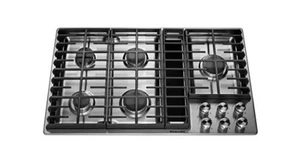 Kitchenaid KCGD506GSS 36in Gas Downdraft Cooktop 5 Burners IN-STOCK, WARRANTY - Picture 1 of 8