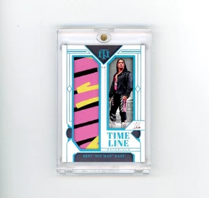 2024 Panini National Treasures WWE Bret "Hit Man" Hart Timeline Relic #d 1/1 - Picture 1 of 2