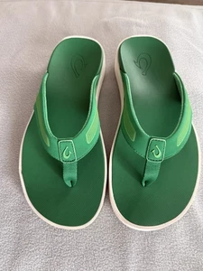 Olukai Leeward Ohana Flip Flops Sandalen grün Herren Größe 8 - Bild 1 von 6