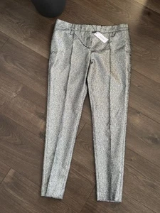 Karen Millen the founder metallic jacquard slim leg tailored trousers UK 10 EU - Picture 1 of 18