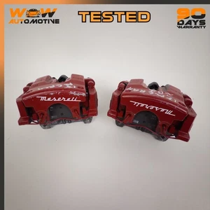 17-19 MASERATI GHIBLI LEVANTE REAR RIGHT LEFT BRAKE CALIPER ASSEMBLY RED SET OEM - Foto 1 di 24