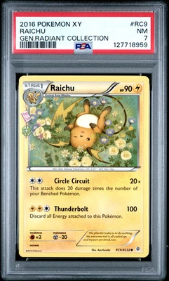 2016 Pokemon Xy Generations Radiant Collection Raichu #RC9 PSA 7 - Image 1 of 2