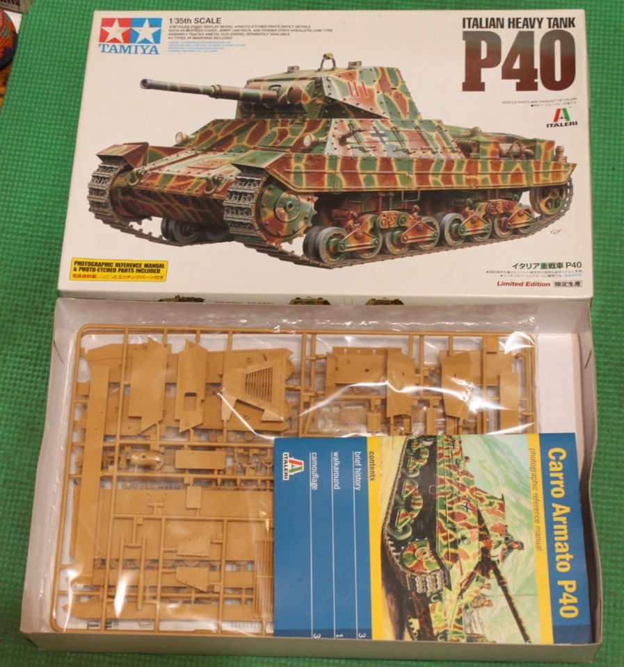 Tamiya 1/35 Italian Heavy Tank P40 Limited Edition with reference book - image 1 of 1