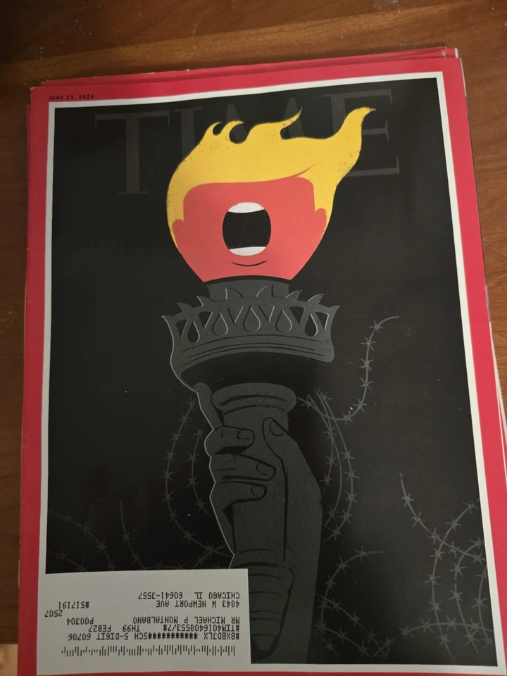 Time Magazine June 23 2025 Donald Trump Statue of Library Sebastiao Salgado Art - Image 1 of 1