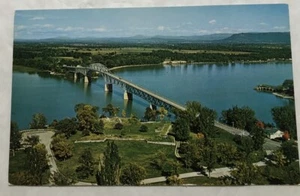 Vista aerea del lago Champlain Toll Bridge. Cartolina (M2) - Foto 1 di 2