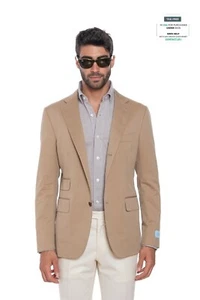 2250$ BELVEST Jacket Blazer Solid SOLARO Wool / Cotton 42 US / 52 EU 8R Slim Fit - Picture 1 of 8