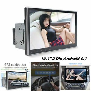10.1" 2 Din Car Stereo Radio Android 9.1 GPS WiFi MP5 Bluetooth Wheel Control