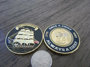 USS Constitution Once a Chief Always a Chief USN Navy CPO Challenge Münze - Bild 1 von 6