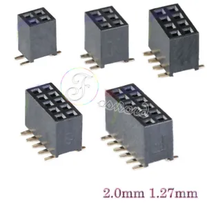 1.27mm 2mm Pin Female Header Double Row SMD 2- 40Pin Socket for PCB Breadboard - Picture 1 of 3
