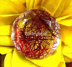 90 Ct Certified Red Rutilated Quartz Oval Cut Loose Gemstone Best Offer 4JUF - Picture 1 of 9