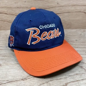 Vtg Rare NFL Chicago Bears Sports Specialties The Twill Script Snapback Hat Cap - Picture 1 of 10