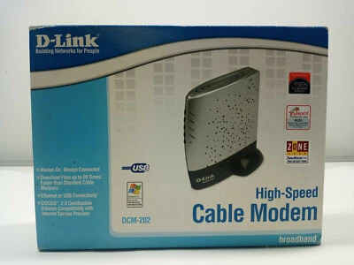 D-Link DCM202 DOCSIS 2.0 Ethernet High Speed Cable Modem BCM-202 - Image 1 of 4