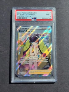 PSA 9 ELESA'S SPARKLE 147/159 - SWSH CROWN ZENITH FULL ART RARE TRAINER - MINT - Picture 1 of 2