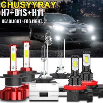 Faro de xenón LED HID Hi/Lo + luz antiniebla 6x bombillas para Hyundai Equus 2011-2013 Foto 1 de 4