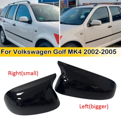 Cubierta de espejo retrovisor ABS negro brillante para Volkswagen VW Golf MK4 2002-2005 Foto 1 de 4