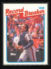 1989 Topps Baseball Record Breaker Gary Carter #3 New York Mets