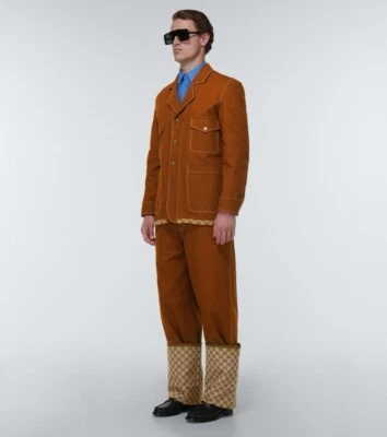 Mono de lona marrón Gucci para hombre GG talla 32 - PVP £1630 Foto 1 de 4