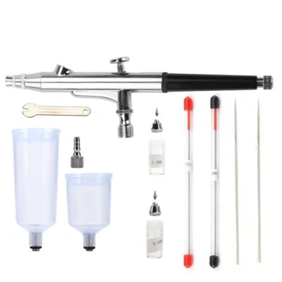 Dual Action Airbrush Kit Spray Gun Set Air Brush Compressor Paint Art TattooCake - Image 1 of 4