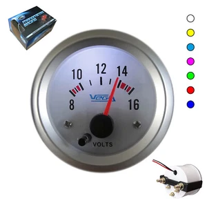 Manómetro VEGA Voltímetro 8A 16V 7 Colores Fondo Blanco 52MM - Imagen 1 de 3