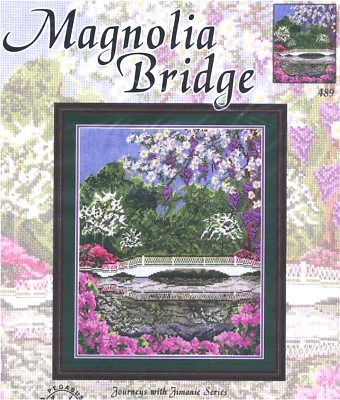 Pegasus Publication MAGNOLIA BRIDGE Cross Stitch Chart Only OOP RARE garden pond - Image 1 of 4