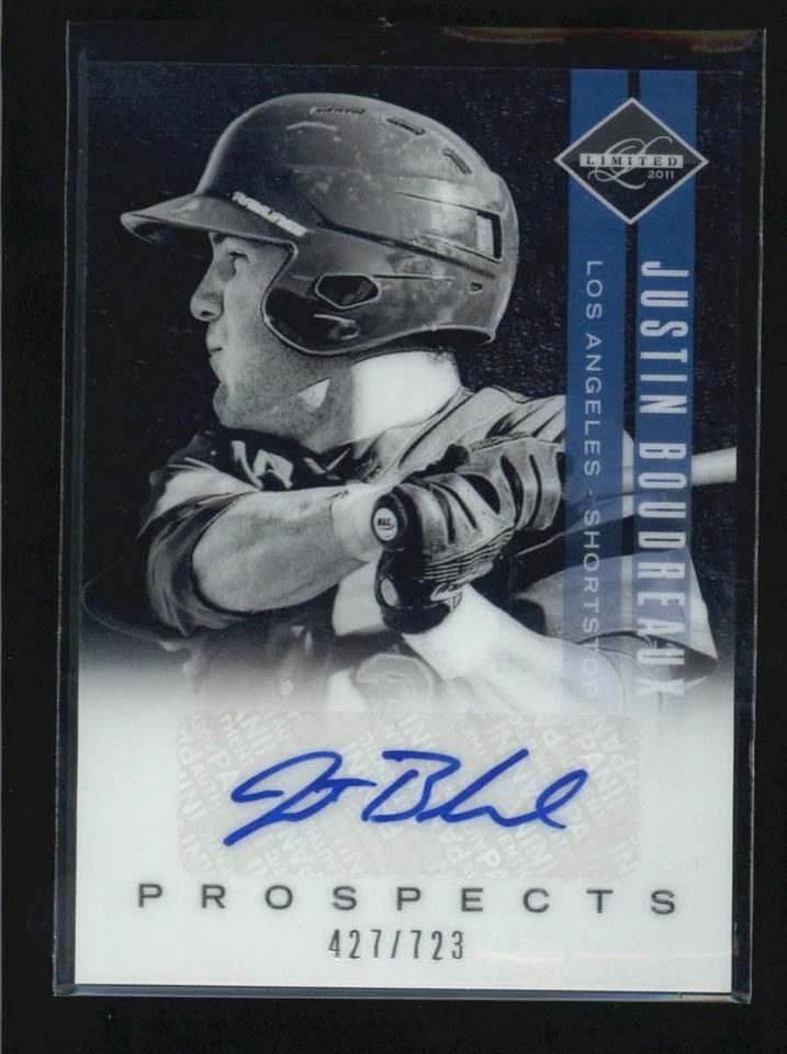 JUSTIN BOUDREAU 2011 PANINI LIMITED PROSPECTS AUTOGRAPH AUTO RC #427/723 AF1111 - Image 1 of 1